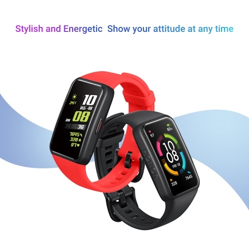 

Smart Watch Band Replacement Strap TPU Bracelet Strap Wristband Watch Belt for Women Men Replacement for HONOR Band 6 (9 colors pack)