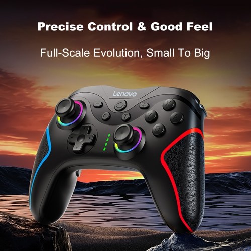 Lenovo S01 Wireless Game Controller - 2.4G Receiver, 6-Axis Gyroscope, Rechargeable, BT Compatible with iOS & Android 