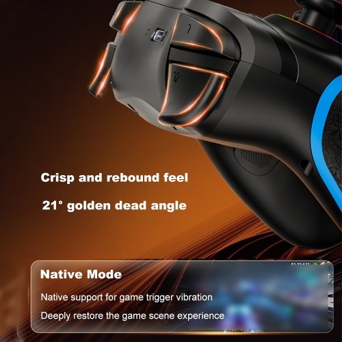 Lenovo S01 Wireless Game Controller - 2.4G Receiver, 6-Axis Gyroscope, Rechargeable, BT Compatible with iOS & Android 