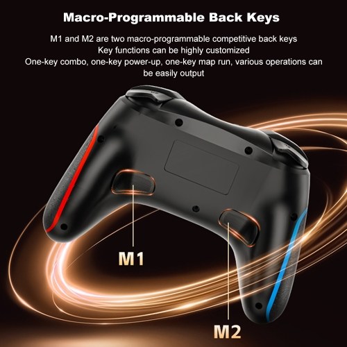 Lenovo S01 Wireless Game Controller - 2.4G Receiver, 6-Axis Gyroscope, Rechargeable, BT Compatible with iOS & Android 