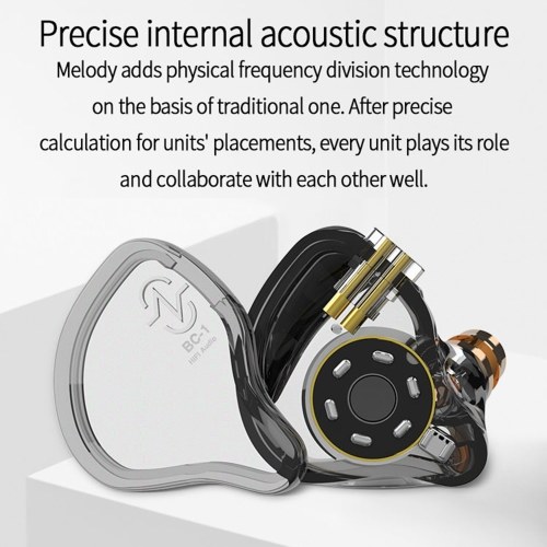 

CCZ Melody In-Ear Monitors Earphones Noise Canceling Stage Dynamic Headphones with 10mm Dynamic Coil Hi-Fi Stereo Sound Wired Earbuds