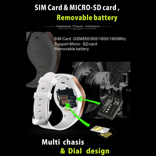 

KS2 Smart Watch 2G GSM 1.3 Inches 240*240pixels Capacitive Touch Round Screen MTK2502C Bluetooth 4.0 Hands Free for iPhone Andriod