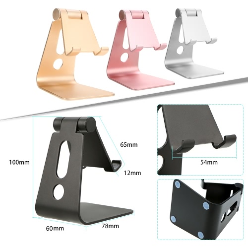 

Universal Adjustable Aluminum Stand Multi Angle Cell Phone Holder Dock Bracket for Smartphones Tablets