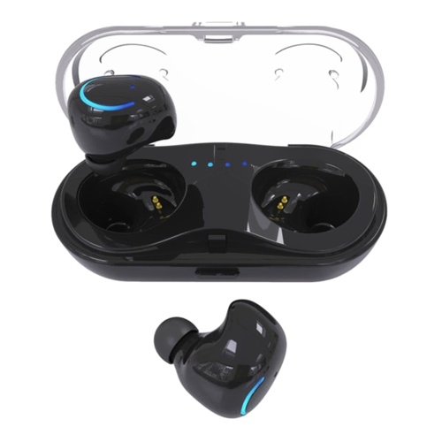 

Twins Wireless BT Headset Headphones HBQ-Q18 Mini Invisible Earbud Stereo Music Hands-free Calls In-Ear Earphone TWS True Wireless Ergonomic Design BT 4.2 Built-in Mic with Charging Box