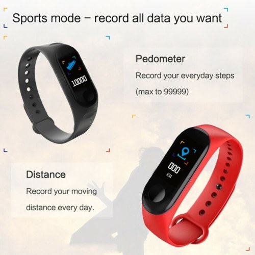 

Fitness Smart Bracelet Activity Tracker Heart Rate Women Men Kids for Android iOS