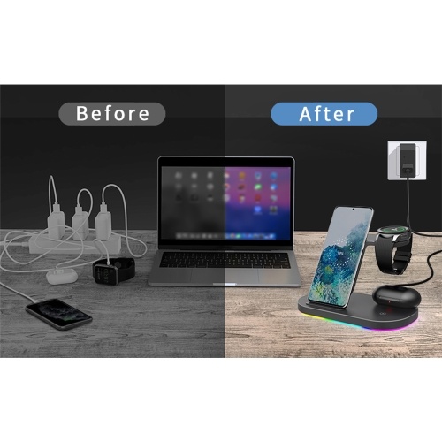 

3 in 1 Wirelessly Charge Fast-charging Station Dock