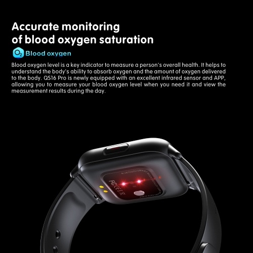 

QS16 PRO Intelligent Watch 1.69 Inch Blood-Pressure Blood-Oxygen Test Sleep Monitor IP67 Waterproof Intelligent Fitness Wristband