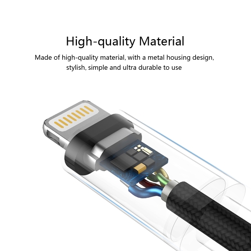 

Nylon Braided Lightning Charging Cable Sync Data Line Cord Metal Housing Durable Lightning Cable for iPhone X/8/7 iPod iPad iOS Devices