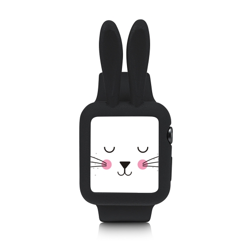 

Cute Rabbit Защитный чехол для Apple Watch 38mm Series 1 2 Мягкий силиконовый корпус для часов Shell Ударно-поглощающий Устойчивый к царапинам