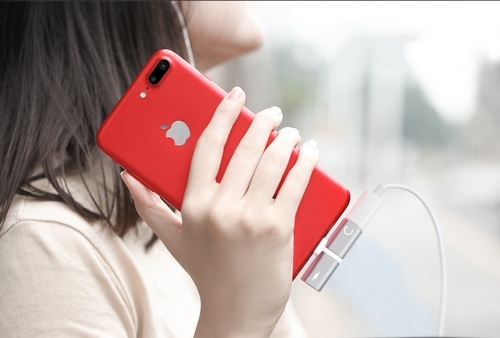 

2 в 1 Зарядное устройство Аудио адаптер для iPhone 7 Plus 8 Plus X Освещение для наушников Поддержка микрофонного адаптера