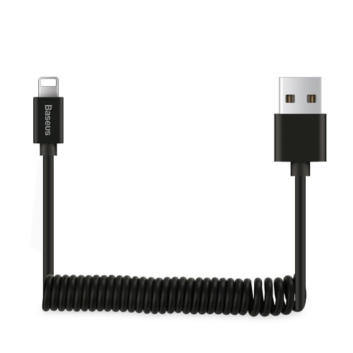 Xiaomi Baseus Spring USB Lightning Cable for iPhone XR Xs Max Car Cable Flexible Elastic Stretch USB Data Cable for iPhone X 8 7 6 6s iPad iOS 9 10 11 Data Sync Cable