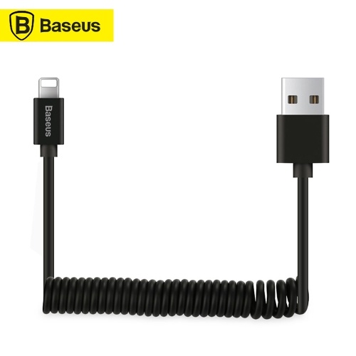 Xiaomi Baseus Spring Cabo USB Lightning para iPhone XR Xs Max Cabo de carro Elástico flexível Cabo de dados USB para iPhone X 8 7 6 6s iPad iOS 9 10 11 Cabo de sincronização de dados