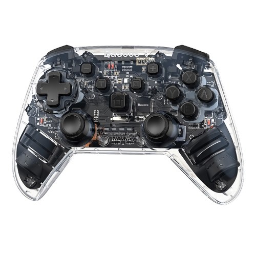 Baseus SW GMSWA-01 Wireless Gaming Controller Gamepad Motion Sensing Vibration Gamepad for PC/Laptop Computer-Transparent