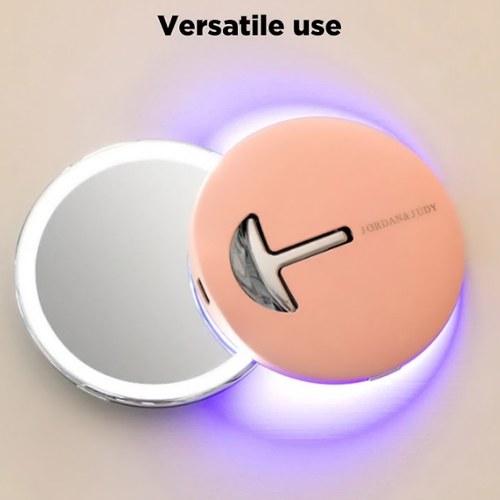 

Jordan Judy LED Makeup Mirror Type-c 350mAh Rechargeable With Light Fill Light HD Makeup Mirror Portable Folding Handheld Mini Mirror