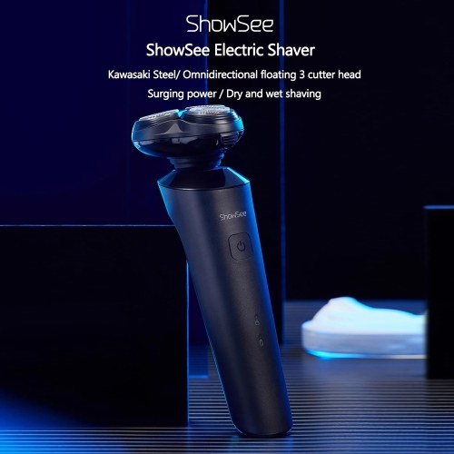 

ShowSee F303-BK Men Electric Shaver Triple Floating Blades Wet and Dry Dual Use