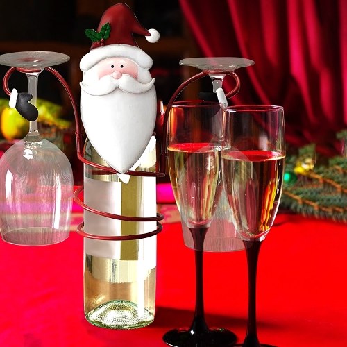 

Holiday Wine Bottle Glass Holders Countertop Christmas Party Decor Perfect For Home Decor Snowman Gifts Christmas Ornaments