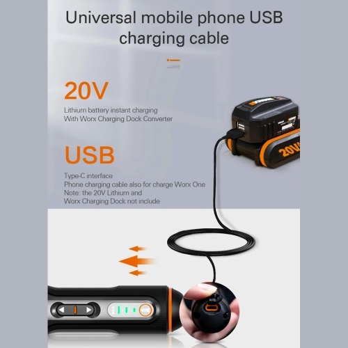 

Worx WX240 4V USB Mini Screwdriver Cordless Electric Screwdrivers Hosehold DIY Screw Driver Tool