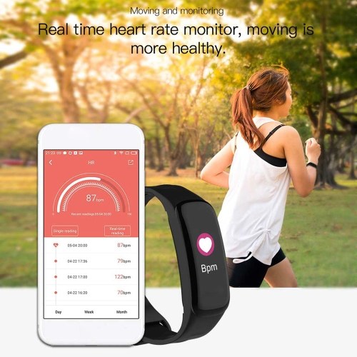 C1plus Color Screen Smart Bracelet Multi-Function Sports Bracelet 