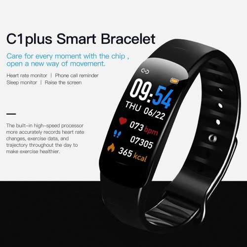 C1plus Color Screen Smart Bracelet Multi-Function Sports Bracelet 