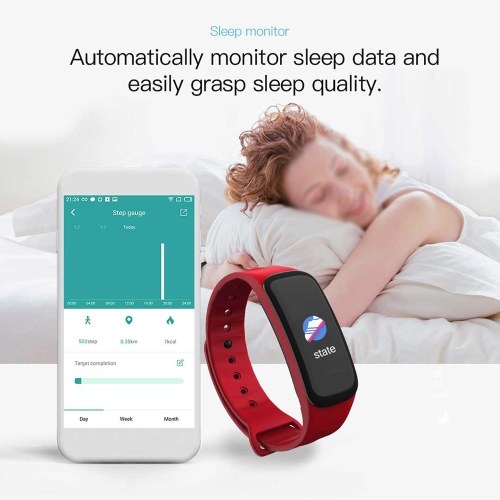 C1plus Color Screen Smart Bracelet Multi-Function Sports Bracelet 