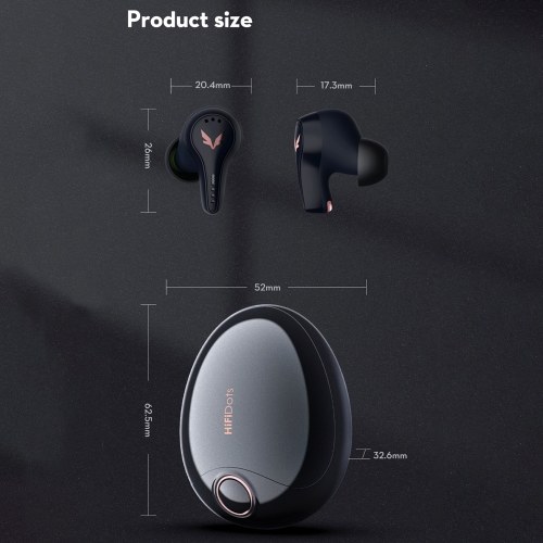 Mifo FiiTii HiFiDots aptX Lossless Wirless Earbuds BT 5.3 Adaptive Active Noise Cancelling Earbuds 