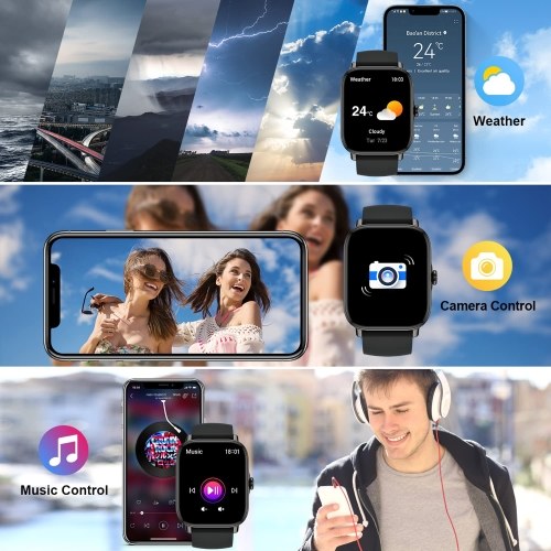 QX5 1.96inch 240x282px Full-screen Touch Smart Watch  Health Monitoring Sleep Monitor Watch 