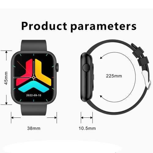 QX7 1.85-inch 240 x 280 Pixels Full-screen Touch Smart Watch Health Monitor Watch 