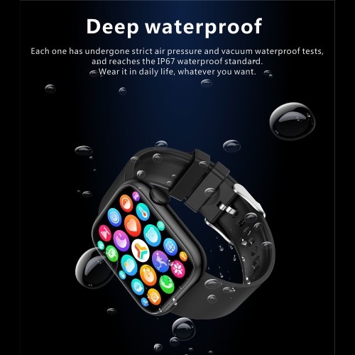 QX7 1.85-inch 240 x 280 Pixels Full-screen Touch Smart Watch Health Monitor Watch 