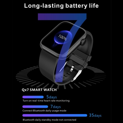 QX7 1.85-inch 240 x 280 Pixels Full-screen Touch Smart Watch Health Monitor Watch 
