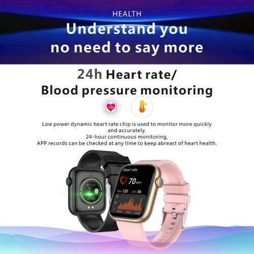 QX7 1.85-inch 240 x 280 Pixels Full-screen Touch Smart Watch Health Monitor Watch 