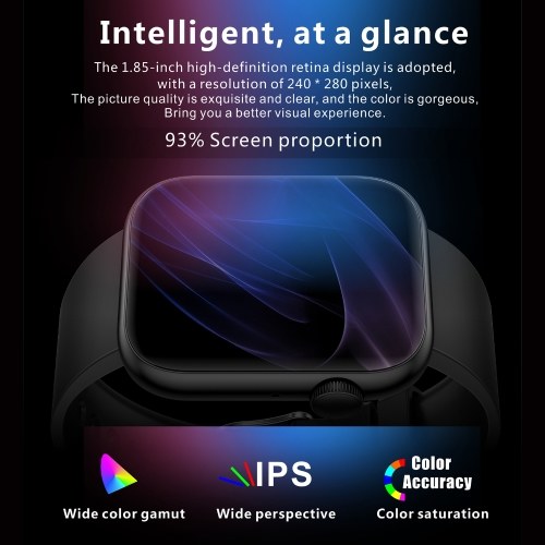 QX7 1.85-inch 240 x 280 Pixels Full-screen Touch Smart Watch Health Monitor Watch 