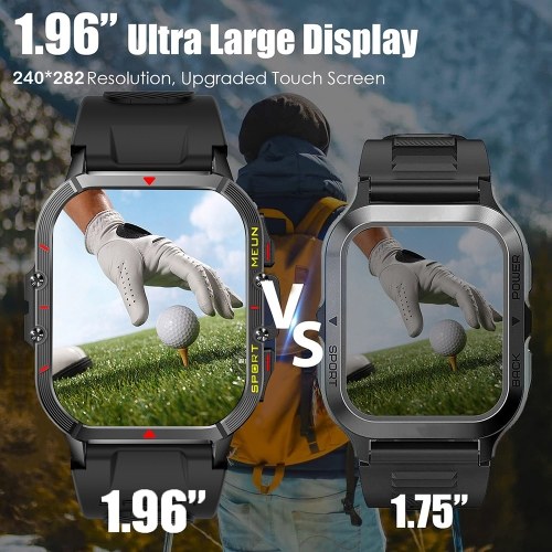 LIVLOV T21 Sports Smartwatch 1.96-in BT Call Mens Smart Watch 