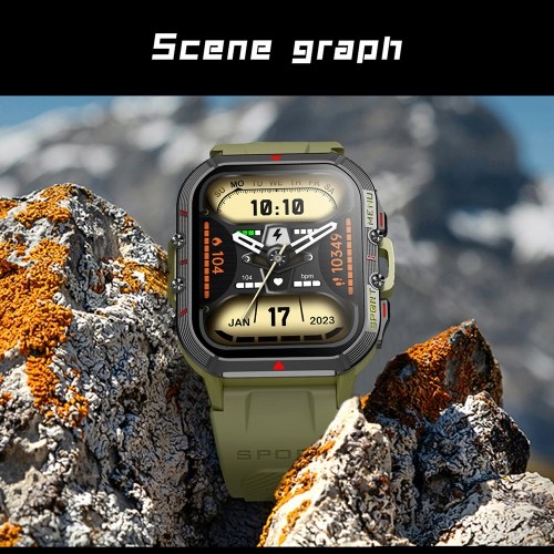 LIVLOV T21 Sports Smartwatch 1.96-in BT Call Mens Smart Watch 