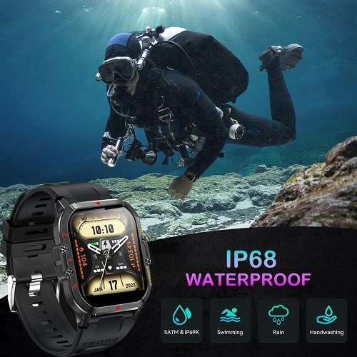 LIVLOV T21 Sports Smartwatch 1.96-in BT Call Mens Smart Watch 