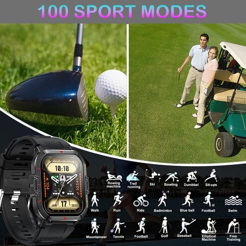 LIVLOV T21 Sports Smartwatch 1.96-in BT Call Mens Smart Watch 