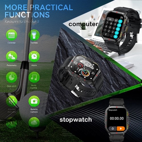 LIVLOV T21 Sports Smartwatch 1.96-in BT Call Mens Smart Watch 