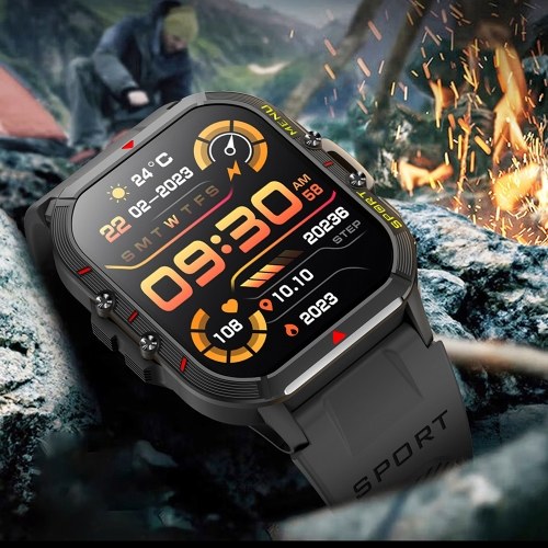 LIVLOV T21 Sports Smartwatch 1.96-in BT Call Mens Smart Watch 
