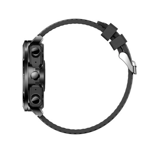 T95 2-in-1 Smart Watch with Earbuds Sport Watch with 1 Leather Strap & 1 Silicone Strap 
