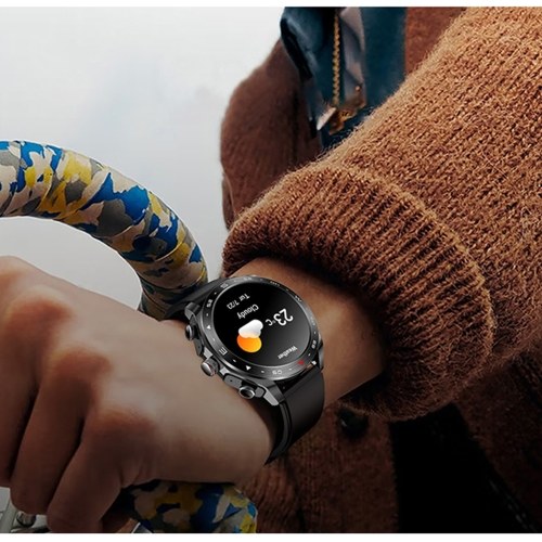 T95 2-in-1 Smart Watch with Earbuds Sport Watch with 1 Leather Strap & 1 Silicone Strap 