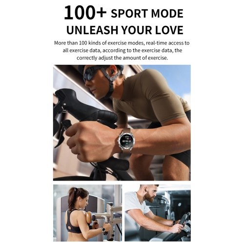 T95 2-in-1 Smart Watch with Earbuds Sport Watch with 1 Leather Strap & 1 Silicone Strap 