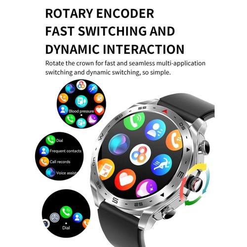 T95 2-in-1 Smart Watch with Earbuds Sport Watch with 1 Leather Strap & 1 Silicone Strap 