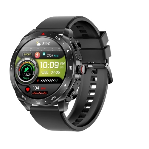 T95 2-in-1 Smart Watch with Earbuds Sport Watch with 1 Leather Strap & 1 Silicone Strap 