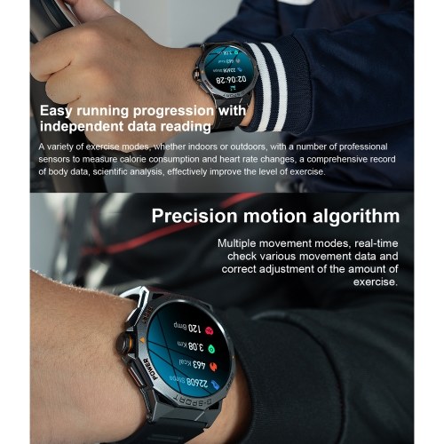 K62 Smart Bracelet Sports Watch: 1.43-Inch AMOLED Screen Fitness Tracker 