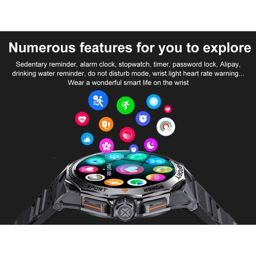K62 Smart Bracelet Sports Watch: 1.43-Inch AMOLED Screen Fitness Tracker 