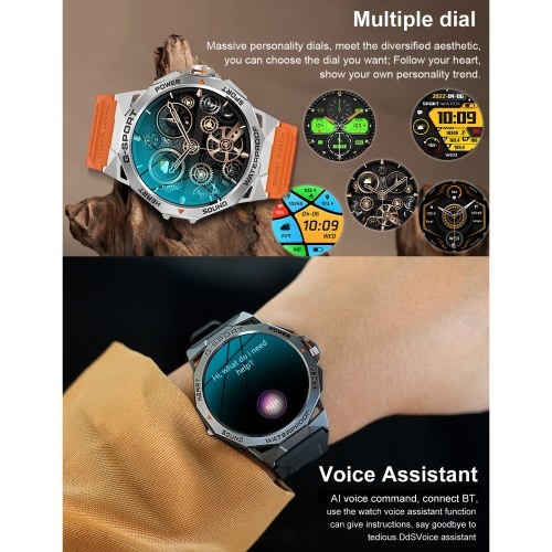 K62 Smart Bracelet Sports Watch: 1.43-Inch AMOLED Screen Fitness Tracker 
