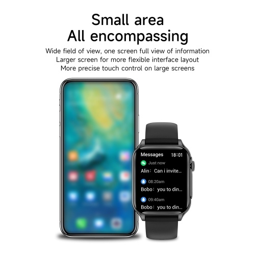 P6 Multifunctional Smart Watch: 1.96-inch High-Resolution Display, BT Call, IP67 Waterproof, Fitness & Health Tracker 