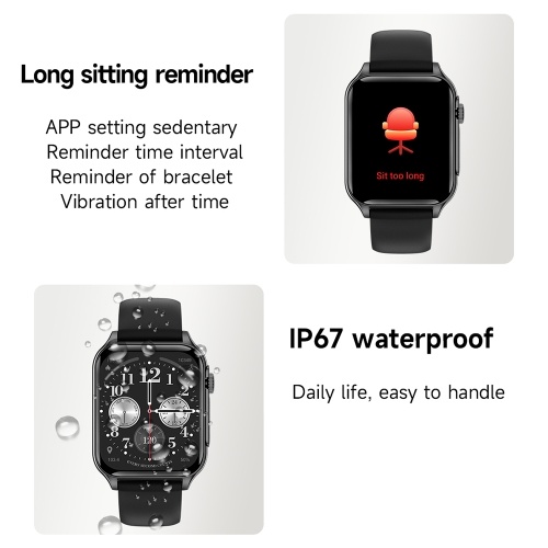 P6 Multifunctional Smart Watch: 1.96-inch High-Resolution Display, BT Call, IP67 Waterproof, Fitness & Health Tracker 