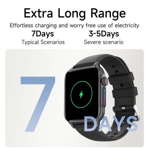 P6 Multifunctional Smart Watch: 1.96-inch High-Resolution Display, BT Call, IP67 Waterproof, Fitness & Health Tracker 