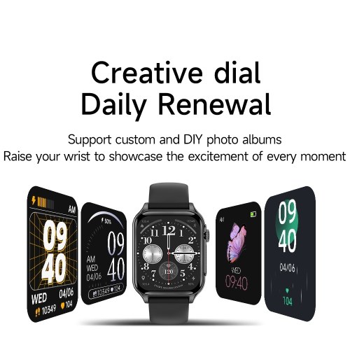 P6 Multifunctional Smart Watch: 1.96-inch High-Resolution Display, BT Call, IP67 Waterproof, Fitness & Health Tracker 
