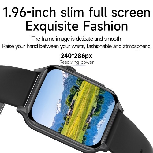 P6 Multifunctional Smart Watch: 1.96-inch High-Resolution Display, BT Call, IP67 Waterproof, Fitness & Health Tracker 